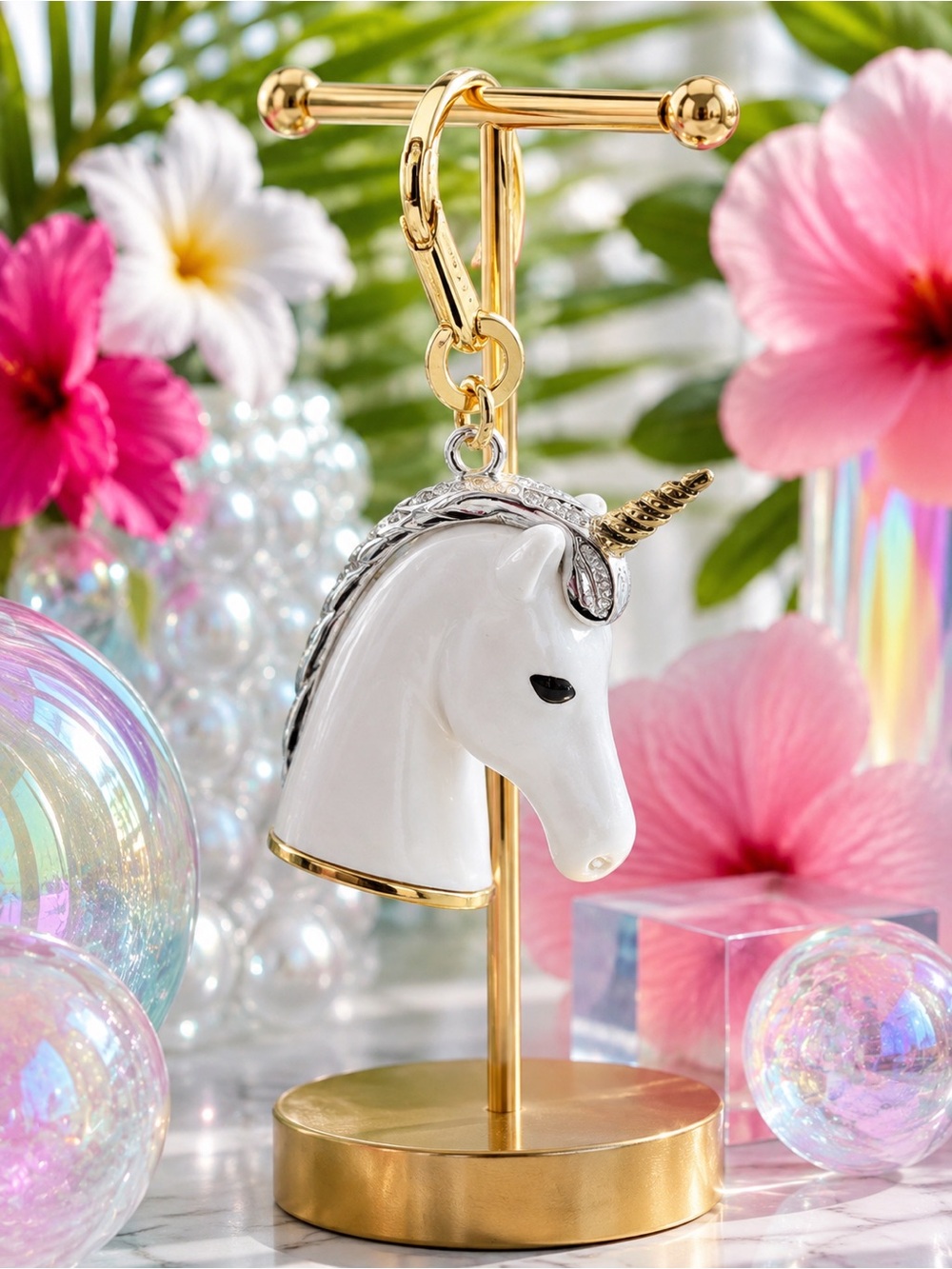 Juicy Couture Jeweled Unicorn Charm – Pearlescent White & Crystal Gold - Picture 2 of 13